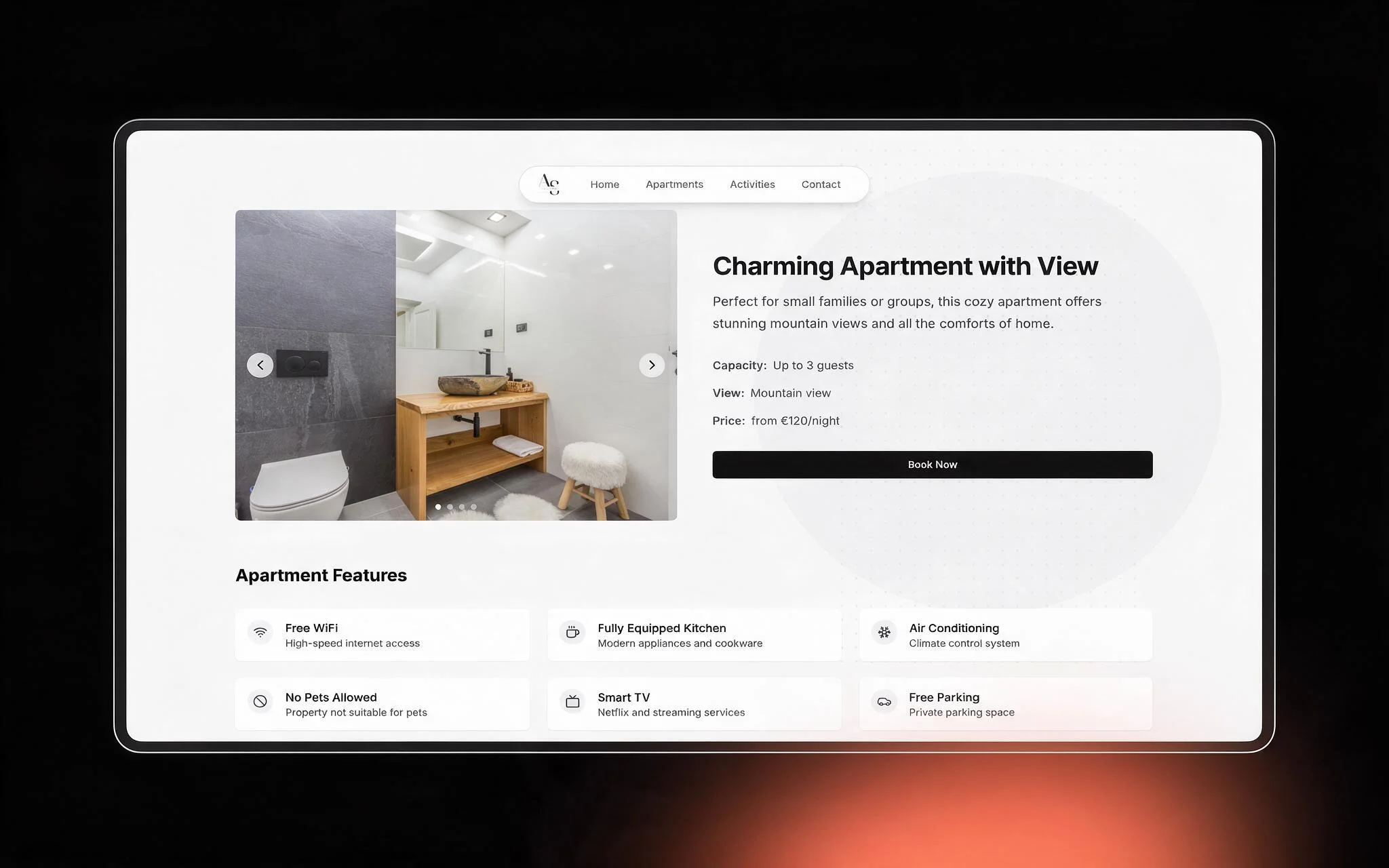 Stran apartmaja AS Apartments — drsnik s fotografijami, kapaciteta, razgled, cena in mreža značilnosti