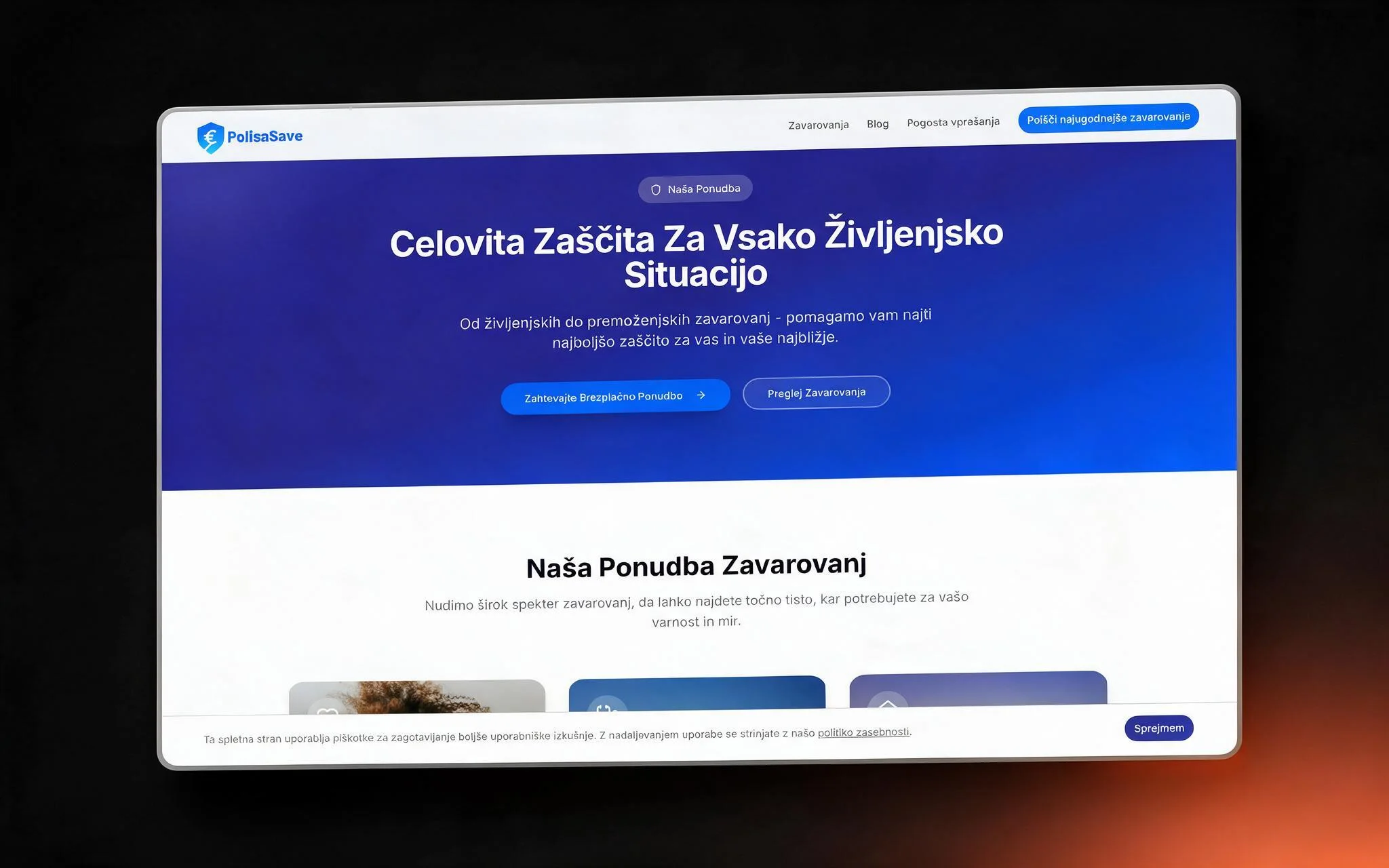 PolisaSave insurance hub — six product families under one overview page
